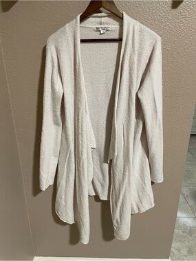 Barefoot Dreams Open Front Draped Cardigan - Soft Cream